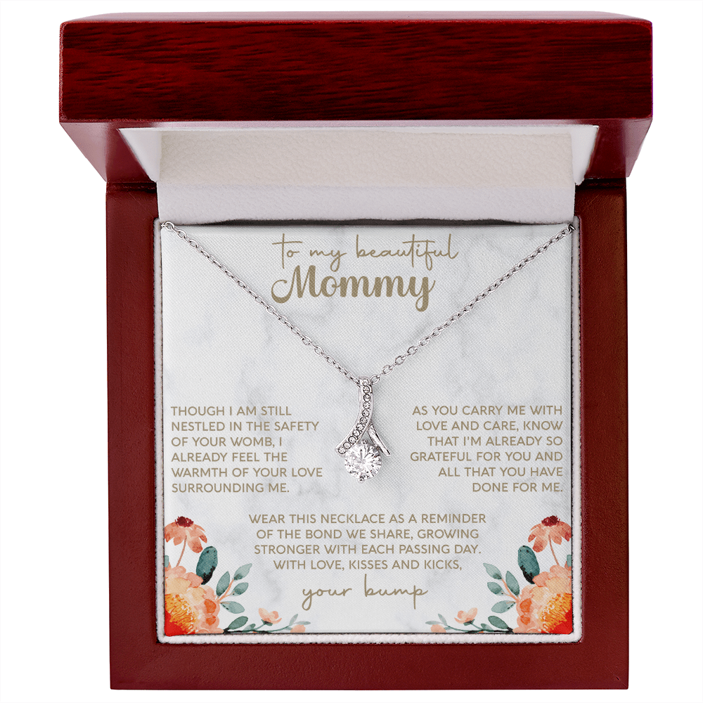 To My Beautiful Mommy Necklace, Mother's Day Jewelry, Gift From Daughter, Mother Gift, Mum Jewelry, Present For Mommy - Beauty Belliss